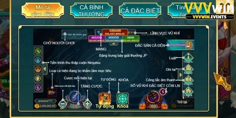 Câu cá ninja VVVwin - Chiến thuật săn cá thắng lớn 3 Câu cá ninja VVVwin