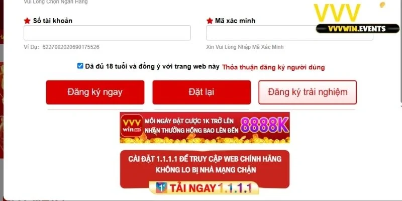 Đăng ký VVVwin 3 Đăng ký VVVwin