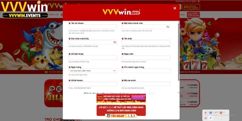 VVVwin 234 Các bước đơn giản vào VVVWIN giải trí