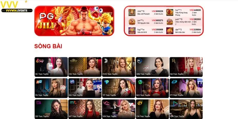 VVVwin 233 Sảnh casino VVVWIN live chân thực